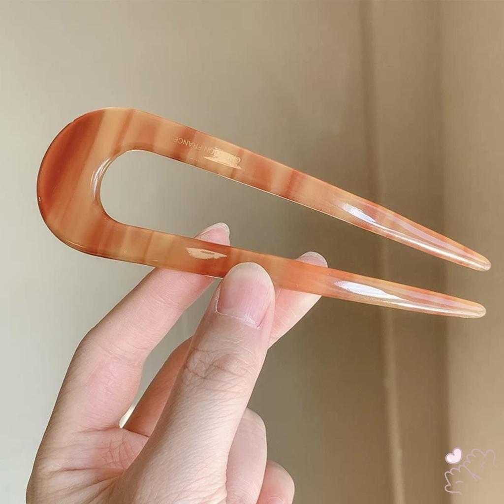 Mới - Kẹp tóc hình chữ U phong cách Trung Quốc bền acrylic, dụng cụ DIY cho tạo kiểu tóc