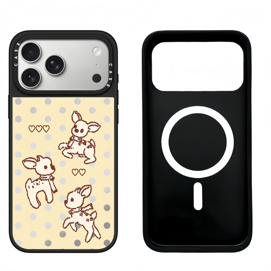 Ốp Điện Thoại Gương Hươu Có Mẫu Từ Tính Cho IPhone 17 Pro Max 17 16 15 14 13 12 11 Vỏ Bảo Vệ Chống Sốc