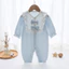 Bộ áo liền quần cho bé phong cách mỏng Áo liền quần Cotton thoải mái Bộ áo liền quần dài tay nơ quần áo