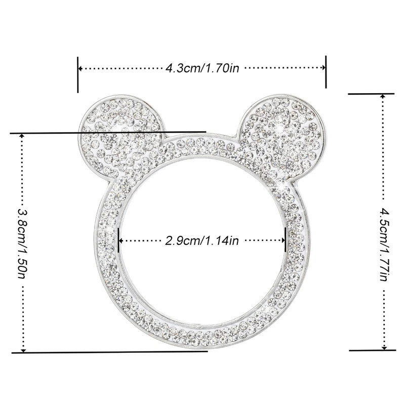 Pha Lê Kim Cương Giả Động Cơ Bắt Đầu Dừng Trang Trí Vòng Bling Đánh Lửa Núm Viền Miếng Dán Sang Trọng Sáng Bóng Inlay Trang Trí Cho Nội Thất Xe Lái Xe Hàng Ngày