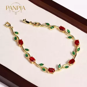 PNPIA- Bộ trang sức pha lê Cubic Zirconia hình chiếc lá Thiết kế đầy màu sắc cho cô dâu Đám cưới phù dâu Trang phục lễ kỷ niệm thanh lịch