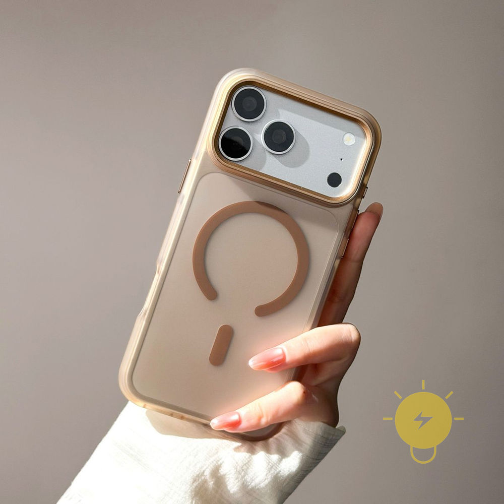 Phone Case For iPhone 17 Pro Max 16 15 14 13 TPU Matte Magnetic Transparent Aesthetic Korean Cute