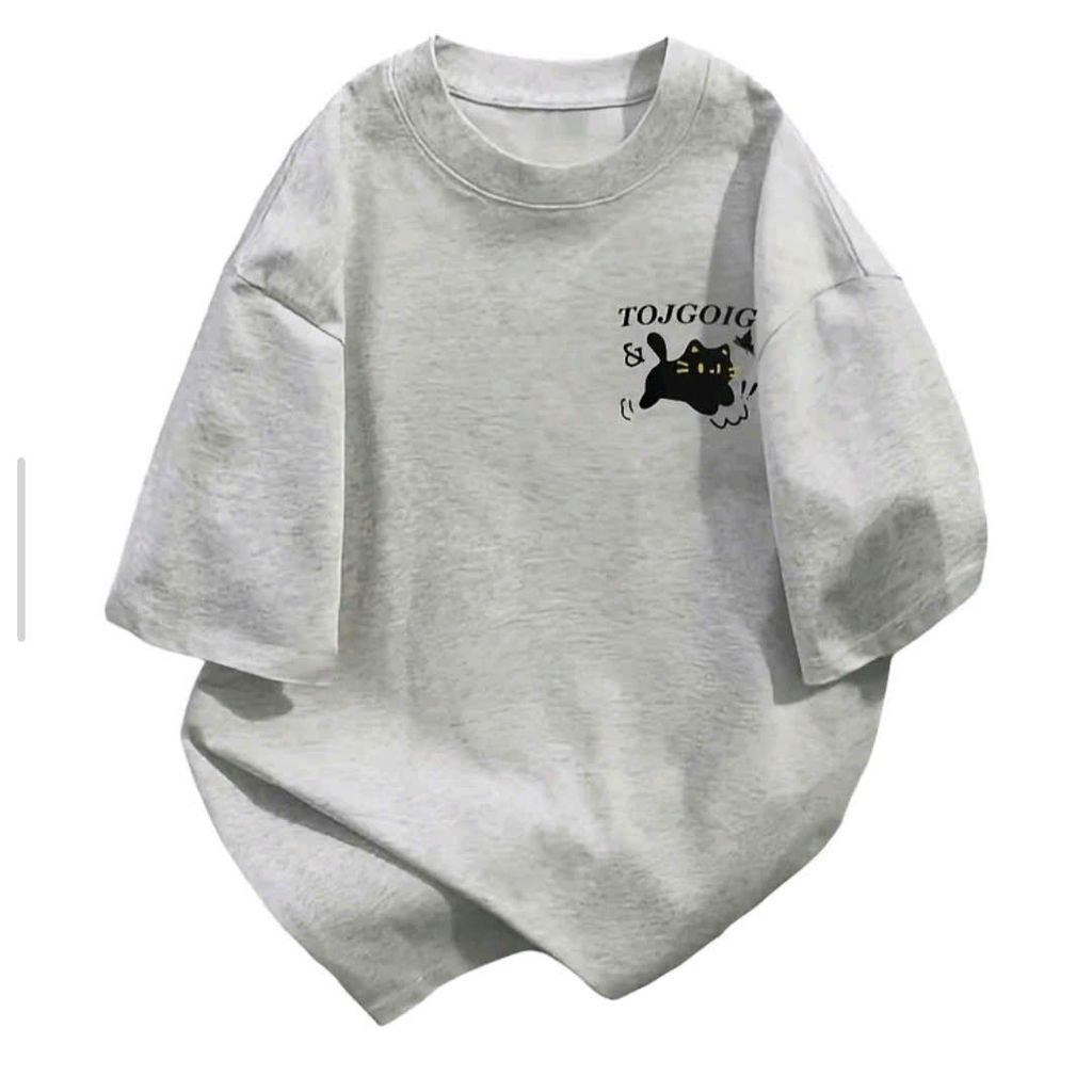 Áo phông thun  in  đơn giản mà sang trọng . Chất cotton mềm mỏng và mát -  mèo chuột -thoitrang