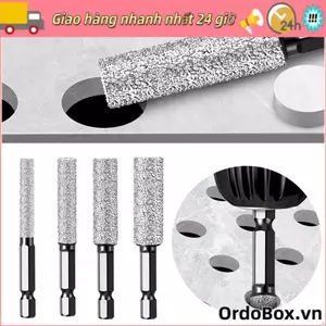 Máy cưa lỗ gạch men khô ORDOBOX, Mũi khoan đá Granite 6 / 8 / 10 / 12mm, Dụng cụ mở lỗ hàn gốm lục giác chất lượng cao để khoan và mài