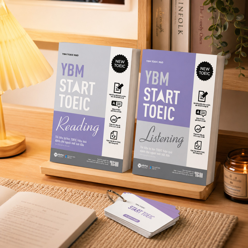 Sách - Lẻ/combo: YBM Start Toeic Reading + Listening - Kèm lời giải chi tiết (Gamma Books)