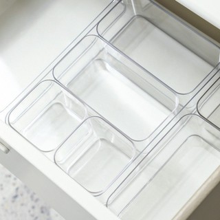 Hộp lưu trữ máy tính để bàn trong suốt đa chức năng / Hộp sắp xếp ngăn dày Acrylic