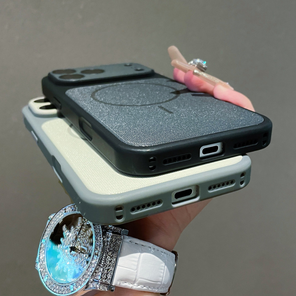 PC + TPU có màng ống kính Vỏ điện thoại từ tính cho iPhone 17 16 15 14 13 12 Pro Max 16 15 14 Plus Nút kết cấu mờ Bảo vệ chống rơi Vỏ thời trang đơn giản