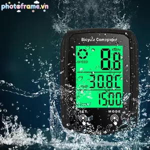 Khung ảnh Xe Đạp LCD Kỹ Thuật Số Có Dây Đi Xe Đạp Tốc Độ Đồng Hồ Tốc Độ Xe Đạp Đồng Hồ Đo Tốc Độ Với Balight Phụ Kiện Xe Đạp VN