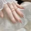 Hailijia Đơn Giản Tính Khí Cao Cấp Làm Trắng Da Hoàn Thành Móng Tay Giả Đeo Móng Tay
