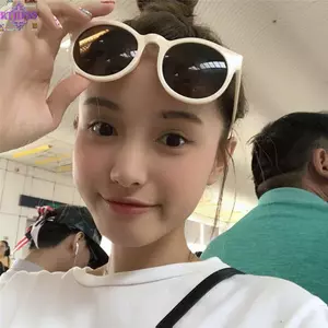 Sắc thái khung tròn RTJIFSS, Kính râm phong cách đường phố Hàn Quốc mỏng mặt, Kính râm thời trang thập niên 90 dành cho nữ và nam giới