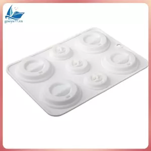 Khuôn Làm Bánh Cà Phê Silicon - Dụng Cụ Làm Bánh Mousse Socola & Món Tráng Miệng Cho Nhà Bếp, Khuôn Silicon