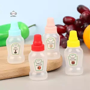 Maybest 4 Cái / bộ Mini Nước Sốt Cà Chua Mật Ong Hộp Đựng Salad Chai Nước Sốt Di Động Lọ Bảo Quản Hộp Cơm Trưa Hộp Đựng {VN}