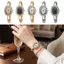 CATMALLER88 Đồng hồ thạch anh nữ, Đồng hồ đeo tay trang trí hình bầu dục, Đồng hồ đeo tay thạch anh bằng thép không gỉ thạch anh thanh lịch dành cho nữ