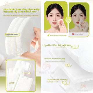 222 Miếng Miếng Miếng Lót Bông Trang Điểm Dày Hai Mặt Hai Mặt Không Trơn Trang Điểm Bông Miếng Tẩy Trang Trang Trang Điểm Tẩy Trang Tẩy Trang Tẩy Trang