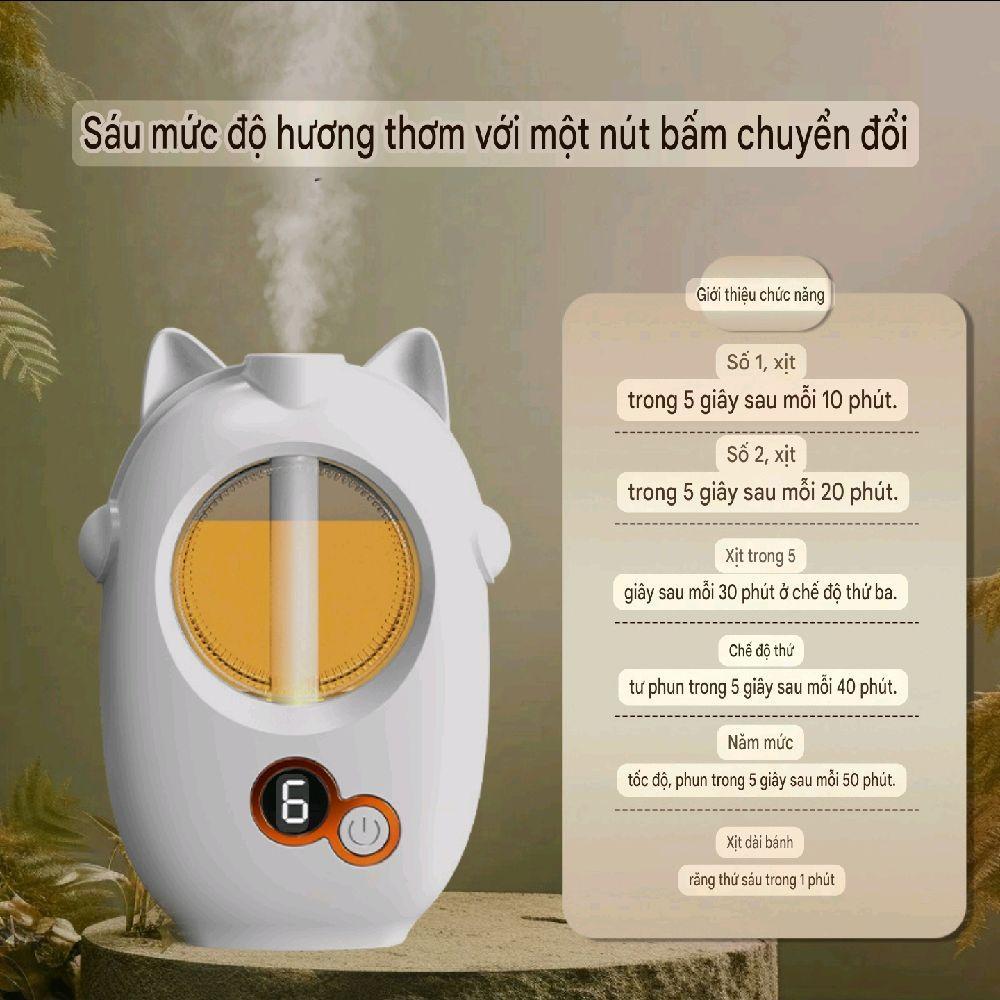 ( PW 25 ) Combo 5 tinh dầu + máy phun sương 6 chế độ tạo độ ẩm lan tỏa hương thơm phòng khách phòng ngủ 30-40m2