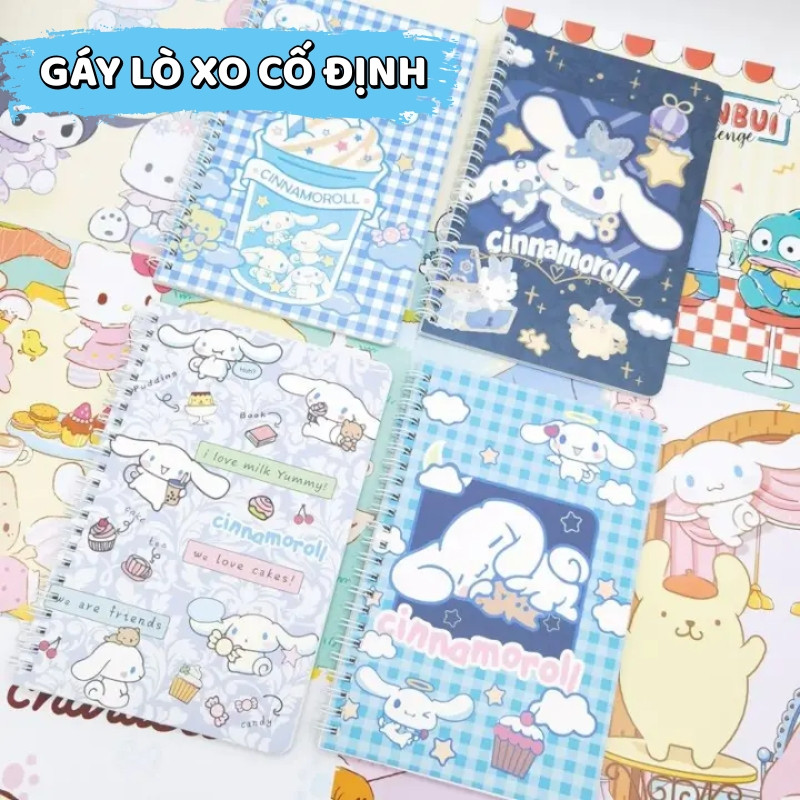 Sổ Tay A5 Lò Xo Hoạt Hình 60 Trang vở kẻ ngang– Vở Ghi Chép Mẫu Cute Đáng Yêu Phù Hợp Học Sinh Sinh Viên