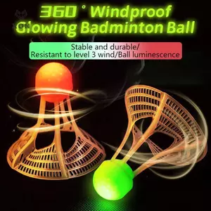 1 Quả Bóng Cầu Lông Phát Sáng Chống Gió Phát Sáng Bóng Siêu Nhựa Nylon Có Đèn [Mina]