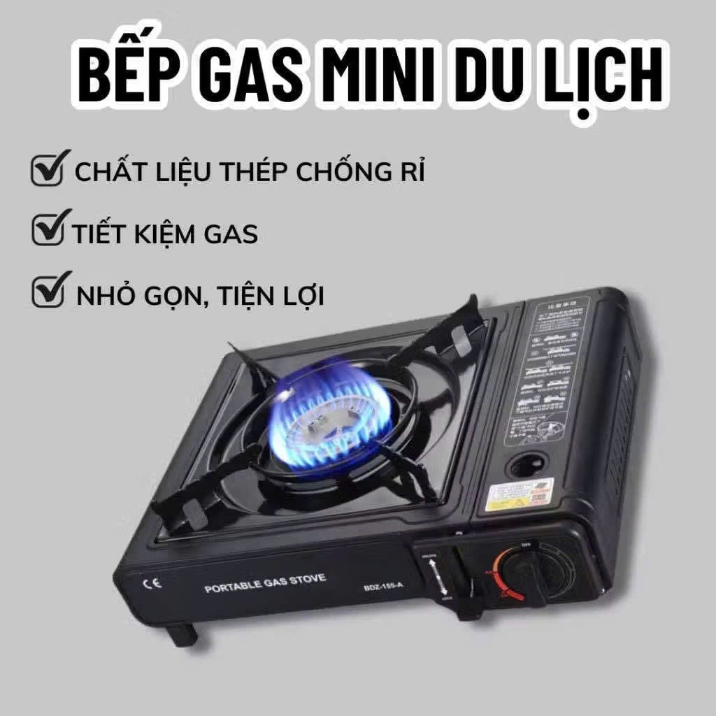 Bếp Ga Mini Du Lịch Chống Cháy Nổ, Chống Gió Công Suất Lớn, Chất Liệu Thép Không Gỉ ( Hàng Loại 1)