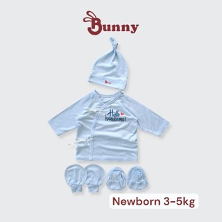 Set áo newborn 4 món Bunnybaby cho bé trai chất thun Modal ice cool cho bé 3-5kg