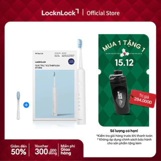 Bàn chải điện LocknLock Electric toothbrush Màu trắng ENR331WHT 4 chế độ, hẹn giờ thông minh