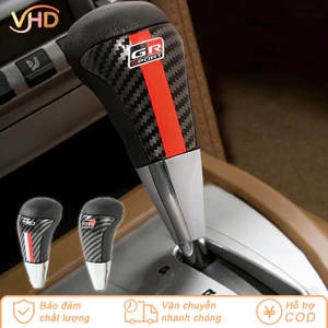 Núm Chuyển Số & Cần Số Phong Cách Thể Thao TRD/GR - Thiết Kế Giả Da & Vân Carbon, Phù Hợp Cho Xe Toyota