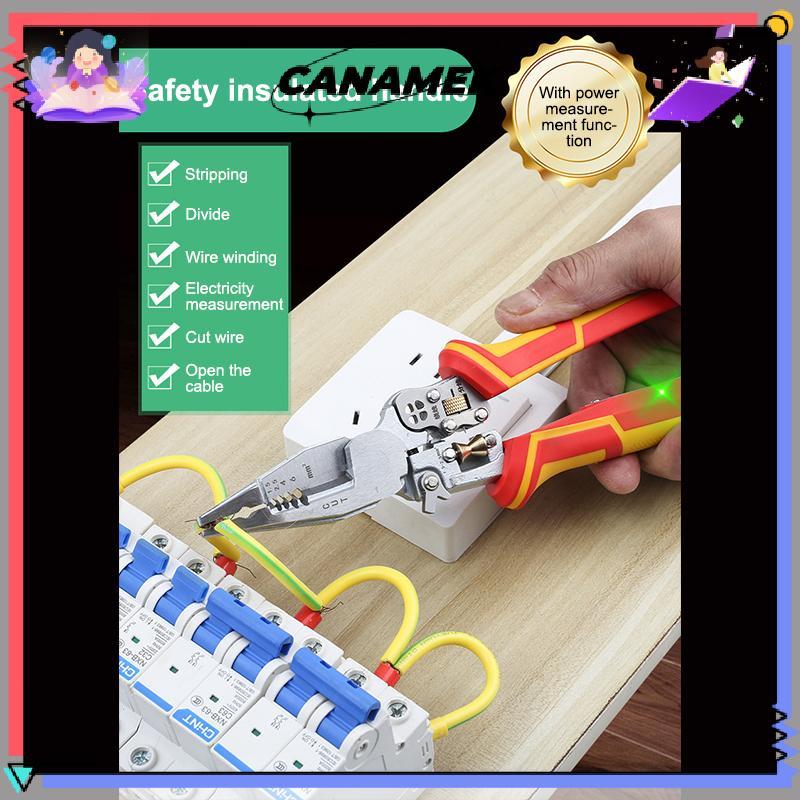 Kìm thợ điện CANAMEK Kìm tuốt dây đa năng 8 trong 1 Kìm đo điện Kìm tuốt dây chống trượt CSF