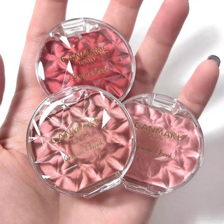 Kem Canmake Rouge Monochrome Powder Blusher Cream Dễ dàng tô màu môi Cheeks Hàng ngày Dual-Sử dụng Màu sắc làm sáng mùa thu đông Kem má hồng bột màu mới
