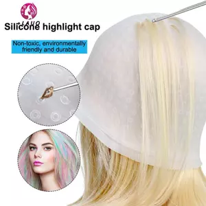 Springevenstar Tô Màu Tóc Làm Nổi Bật Có Thể Tái Sử Dụng Silicon Nổi Bật Kéo Qua Mũ Cho Tóc Chết Mờ Có Móc Springevenstar
