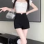 Đen Nhảy Múa Quần Ba Điểm Ôm Hơn Nhìn Nóng Quần Quấn Mông Nữ 2024 Eo Cao Hot Girl Quần Short Cảm Giác Nhỏ 5.12