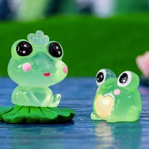 Phong Cách Mới Nhất Dạ Quang Ếch Nhỏ Trang Trí Máy Tính Để Bàn Ô Tô Điều Khiển Trung Tâm Dễ Thương Giải Nén Dạ Quang Trang Trí 26.3.26