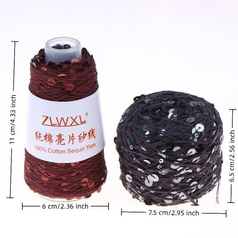 JRP Tay Đan Kim Sa Lấp Lánh Sợi Cotton 50g Bóng DIY May Phụ Kiện Lấp Lánh Sợi Cho Các Dự Án Thủ Công JRP