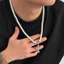 Vòng cổ chéo ngọc trai giả Unisex - Hạt Lustrous + Mặt dây chuyền Gothic mạ bạc - Có thể điều chỉnh 51-60cm - Trang sức hàng ngày tối giản sang trọng