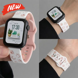 Dây đeo silicon dễ thương tương thích cho Apple Watch Series 11 / 10 46mm 42mm Ultra3 / 2 / 1 49mm 41mm 44 45mm 9 8 7 6 5