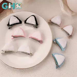 GHX 2 Chiếc Tai Mèo Sang Trọng Hấp Tai Mèo Hình Bánh Mì Trẻ Em Kẹp Tóc Hoạt Hình Dễ Thương Stereo Kẹp Bé Gái Phụ Kiện Tóc Để Mặc Hàng Ngày VN