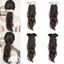 FUHUIOT Chuối Móng Vuốt Kẹp Tóc Giả Đuôi Ngựa, Tổng Hợp Thanh Lịch Chấm Bi Đuôi Ngựa Đuôi Tóc, Vintage Với Kẹp Kẹp Tóc Phần Mở Rộng Tóc Tự Nhiên Dài Sóng Lớp Đuôi Ngựa Sử Dụng Hàng Ngày