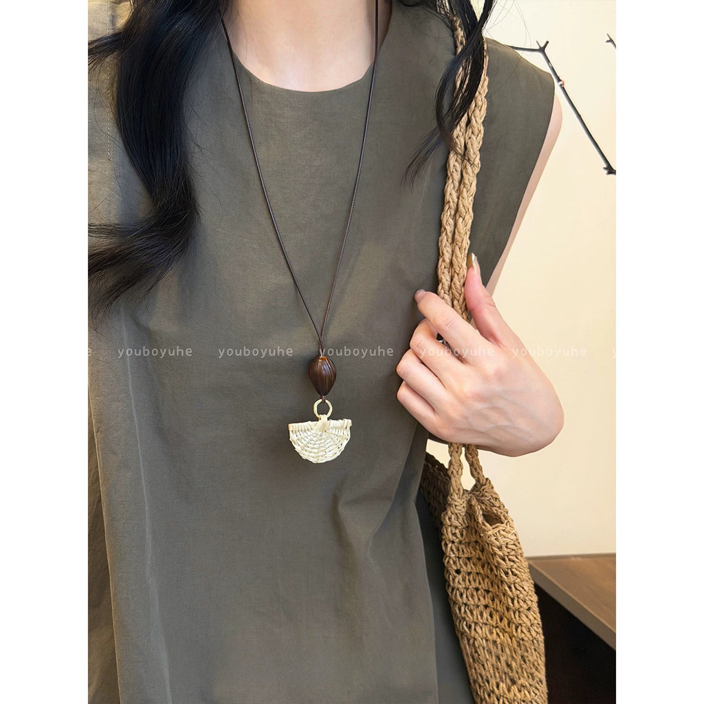 2026 Phong Cách Mới Mùa Hè Bờ Biển Kỳ Nghỉ Phong Cách Mặt Dây Chuyền Bohemian Mây Hình Học Vòng Cổ Nữ