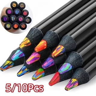 Mới 5 / 10 Chiếc Bút Chì Màu 7 Màu Dành Cho Trẻ Em Trường Nghệ Thuật Lớp Vẽ Sở Thích Và Dự Án Sáng Tạo