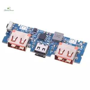 Bo Mạch Chủ DIY 5V 2.4A Micro Type-C Bảng Sạc Di Động LED Dual USB 18650 Mô Đun Tăng Áp mới