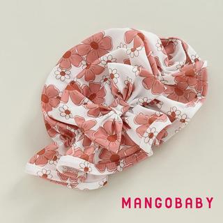 MG-Baby Bé Gái Đồ Bơi Tay Dài In Hoa Bikini Có Mũ Đồ Bơi Sơ Sinh Cho Tắm Mùa Hè