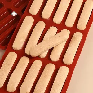 Maybest Tiramisu Finger Cookiesmercial Silicone Nonsti Diy Dụng cụ làm bánh cho gia đình Chịu nhiệt độ cao 15 khuôn {VN}