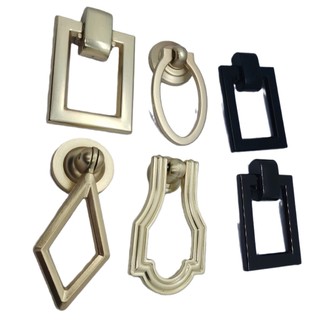 Tay Cầm Vòng Mới Phong Cách Trung Hoa Đồng Chải Đồng Kéo Vòng Cổ Tủ Quần Áo Cửa Ngăn Kéo Chắc Chắn Tay Cầm Màu Đen DUUE