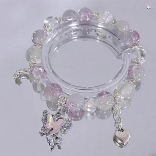 Vòng tay đính cườm bướm cổ tích Pha lê, màu sắc mát mẻ, phù hợp phụ nữ và bé gái,ideal cho các bữa tiệc và hàng ngày.