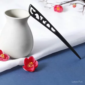 Kẹp tóc gỗ đàn hương tự nhiên nguyên chất, style cổ điển Trung Quốc, phụ kiện hoàn hảo cho trang phục Hanfu sườn xám