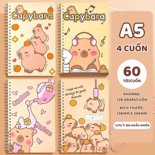 Sổ Lò Xo Hoạt Hình A5 60 Trang vở kẻ ngang– Vở Ghi Chép Cute Dễ Thương, Thích Hợp Học Sinh Sinh Viên
