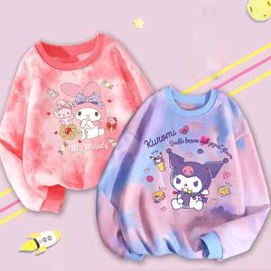 ​Áo nỉ trẻ em Xuân Thu Tie-Dye Size hàng đầu 90-140​ LMO5