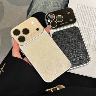 Phim bảo vệ ống kính thủy tinh Họa tiết vải lanh Vỏ điện thoại bằng da PU cho iPhone 17Promax 17Pro 14 15 16 Pro Max 13 Chống sốc ai Nút máy ảnh Nam Nữ Vỏ điện thoại di động