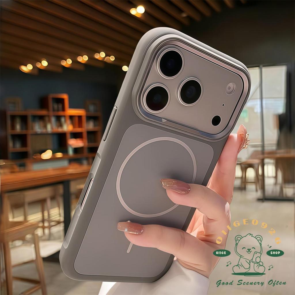 【 Ốp lưng iPhone17 】 Vỏ điện thoại từ tính hình dạng lỏng màu cam iphone17 Pro Max cho vỏ iPhone Vỏ mềm silicon TPU chống sốc