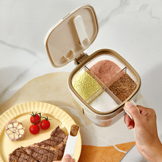 [Kín và chống ẩm] Bộ hộp đựng gia vị nhà bếp / Chai kết hợp gia vị đa lưới tích hợp ❈ ❈ 🍎 co200