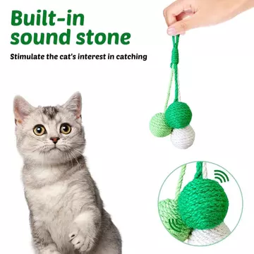 Đồ chơi cho mèo Bóng sisal đồ chơi cho mèo treo bóng mèo thủ công Đồ chơi nhai thân thiện với môi trường đồ chơi tương tác cho thú cưng đồ chơi cho mèo trong nhà