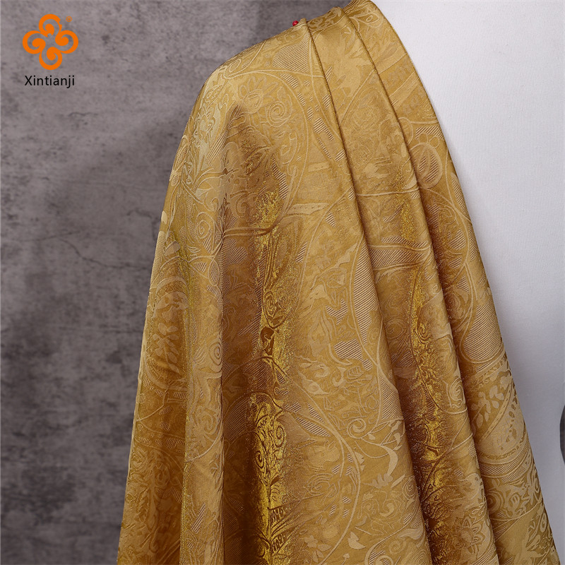 Mới! Đầm cổ Hanfu DIY từ lụa thổ cẩm Jacquard, phù hợp may sườn xám